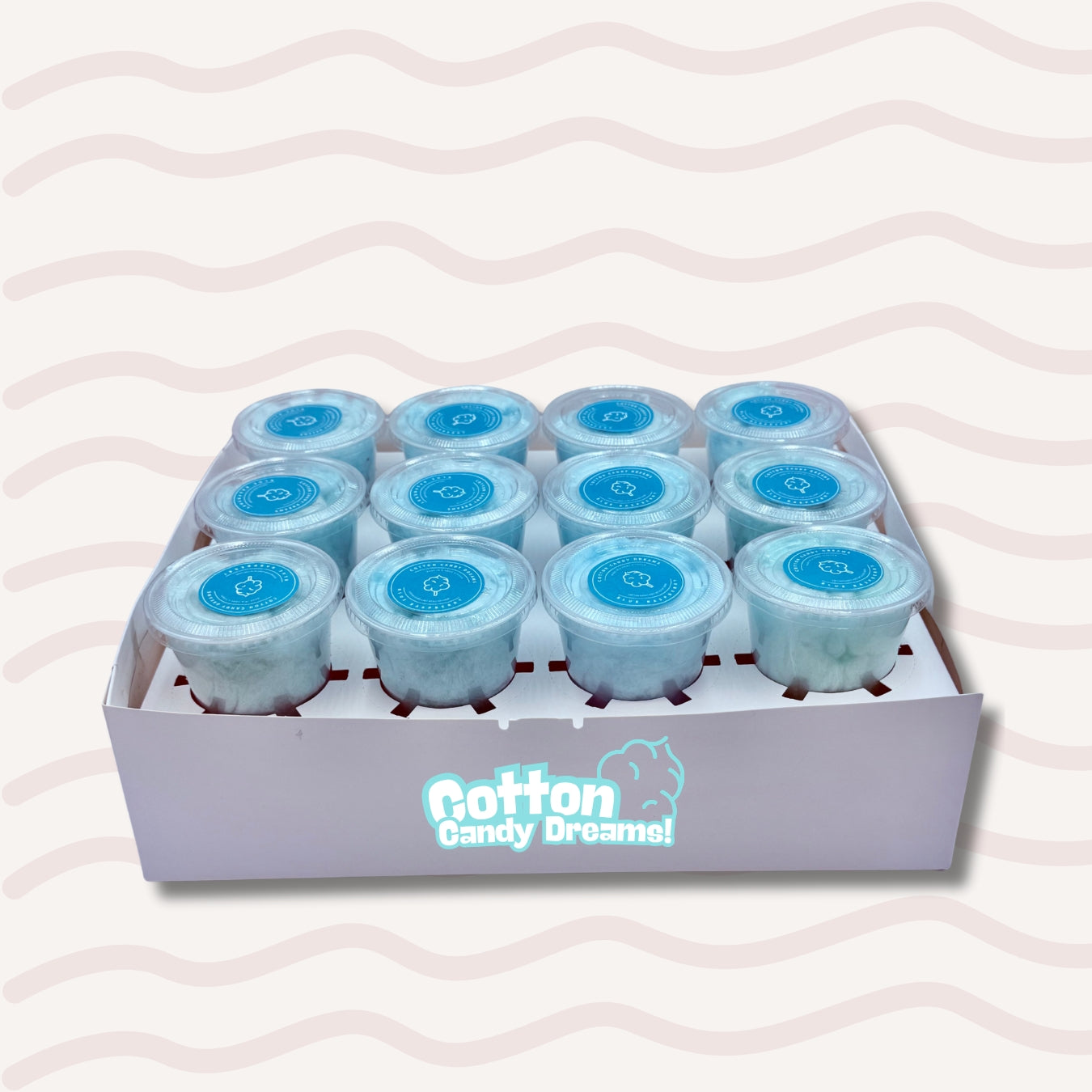 12 Pack - Blue Raspberry Flavor Cotton Candy